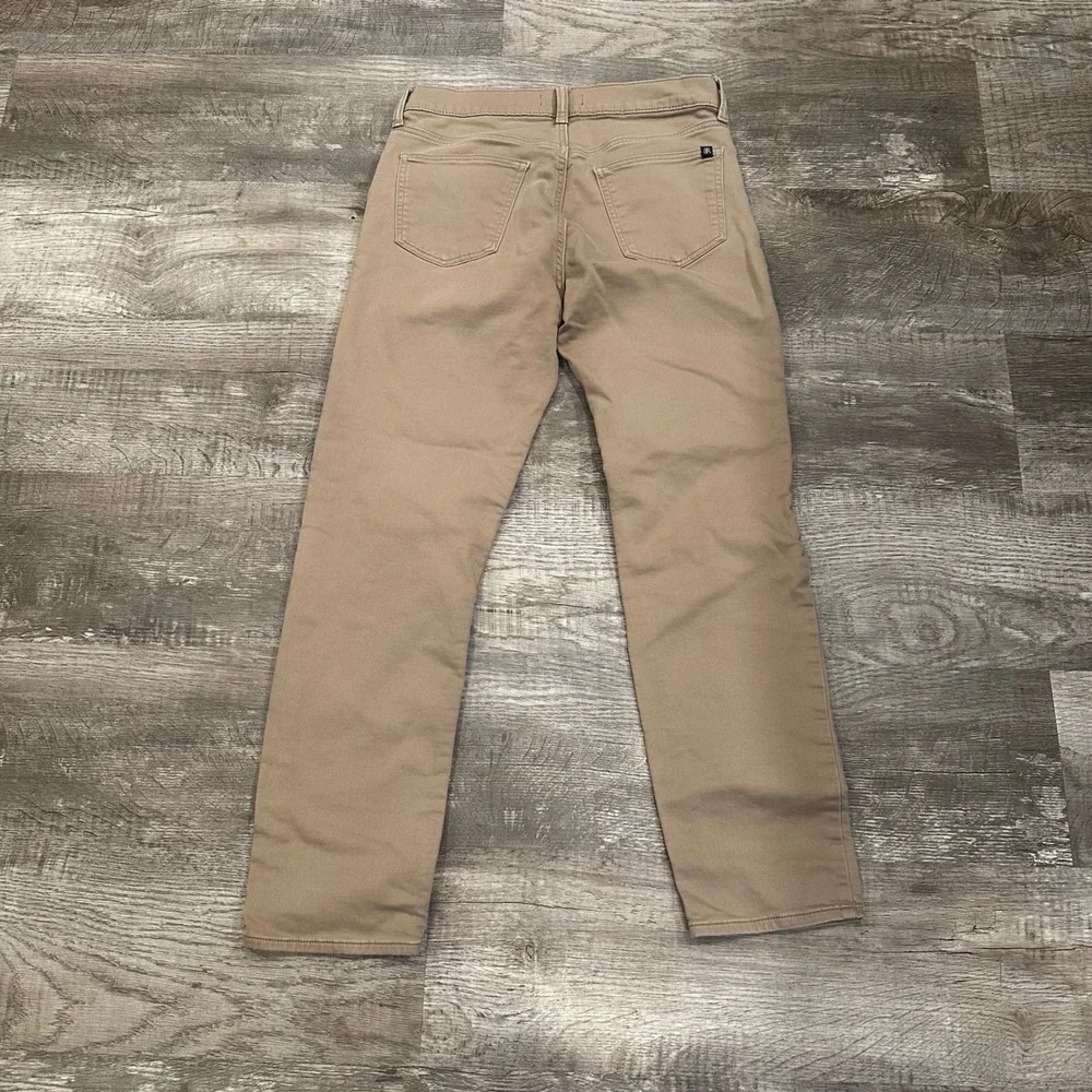 Banana‎ Republic Mens 32x32 Tan Khaki 5-Pocket Chino Pants Slim Straight Stretch